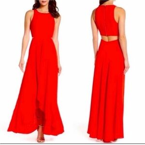 ALI & JAY Red Maxi Evening Gown